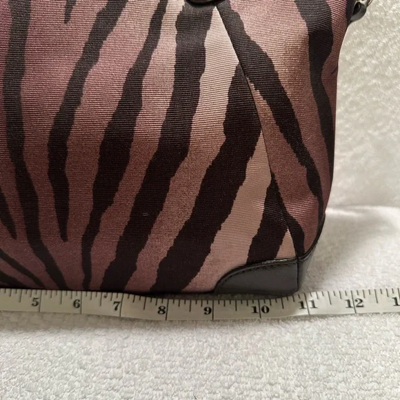 Coach Black and Brown Tote Bag with Zebra Print - Picture 14 of 15